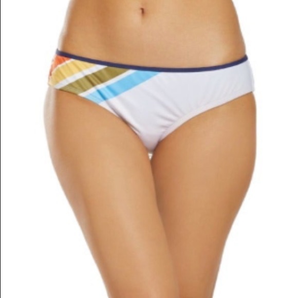 NWT White Hobie Rainbow Cheeky Bathing suit Bottoms - Picture 3 of 6